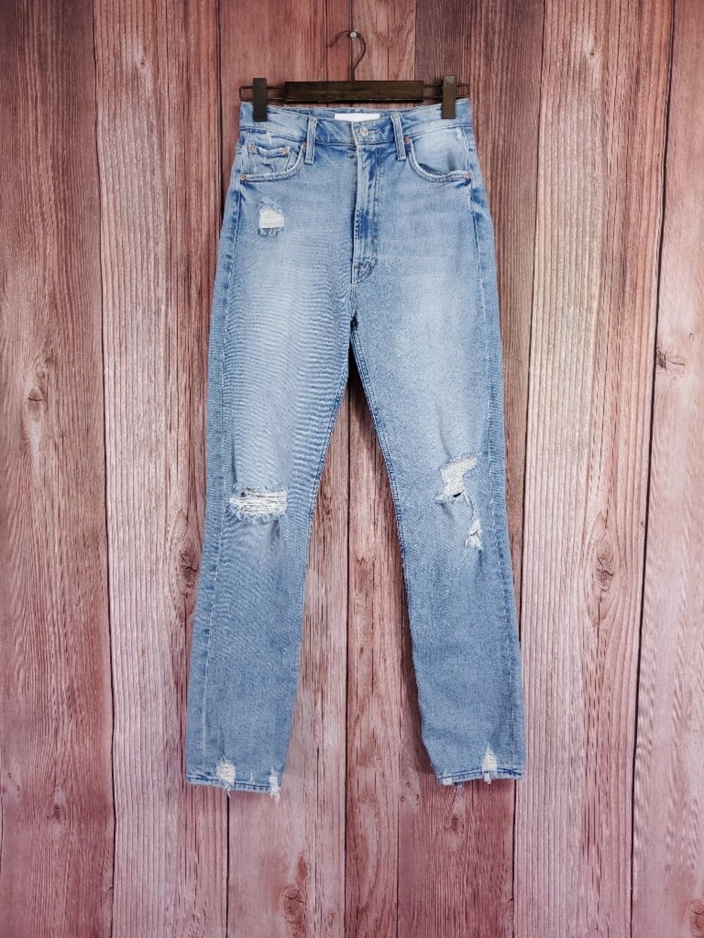 *FLAW* Mother Size 27 High Waisted Rider Skimp The Confession Distressed Jeans